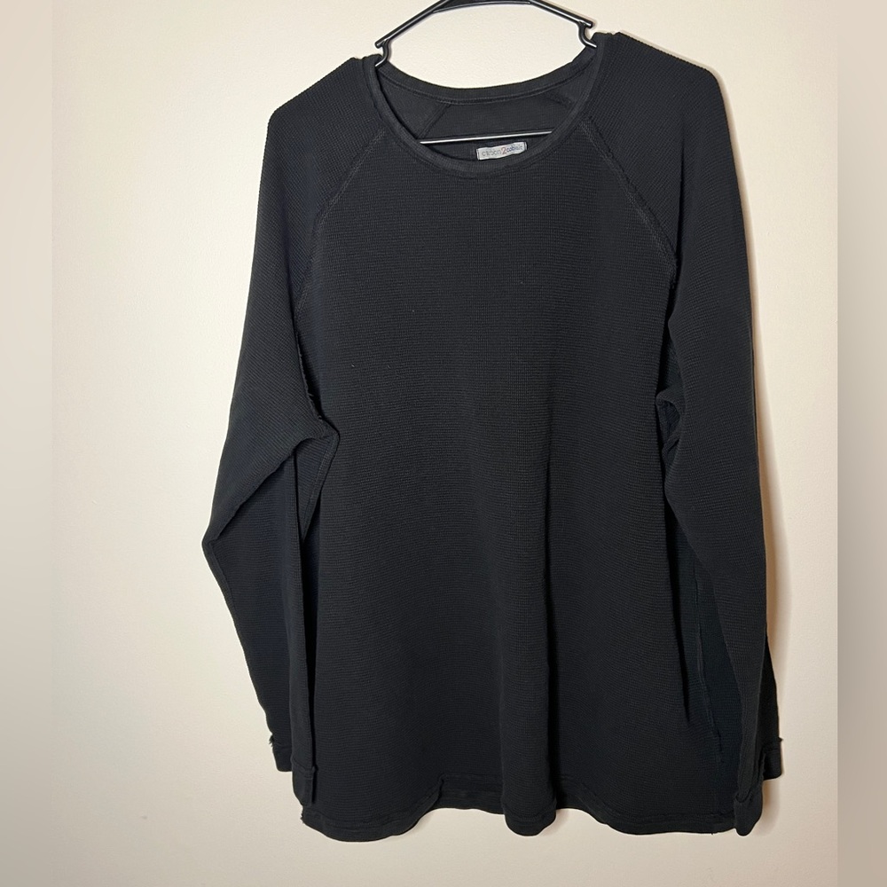 Carbon2cobalt black thermal long sleeve crewneck shirt men’s extra large